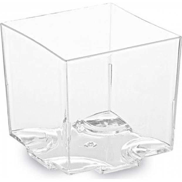 Fingerfood-Becher PS quadratisch klar 44x44x43mm 65ml - 20St.