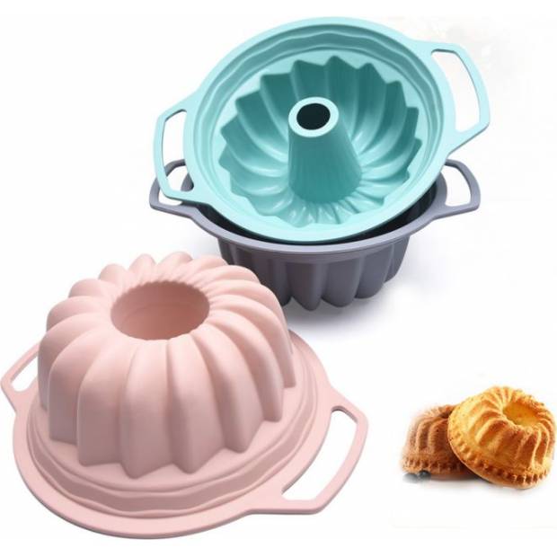 Silikonkuchenform grau mit festem Rand 26x11cm