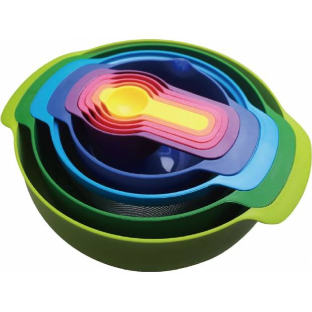 10-teiliges Set Schalen, Messbecher, Siebe DUHA