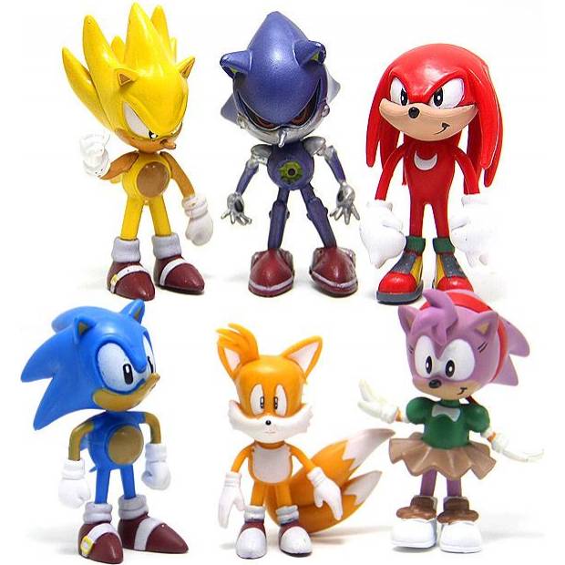 Figuren für Torte 6 Stück Igel Sonic 6 cm