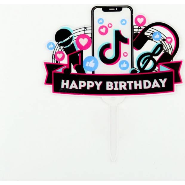 Zäichen an Kuchen Kunststoff TikTok