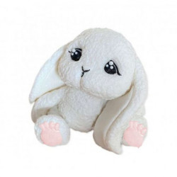 Zuckerfigurchen wunderschöner Hase mit rosa Pfoten