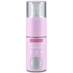 Glitter im Zerstäuber 10g Silberne Stadt