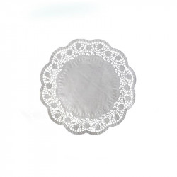 Dekorative Spitze rund weiß 18cm 100 Stück