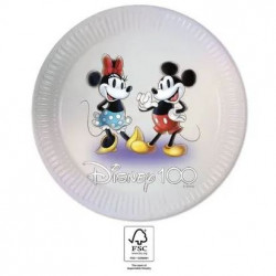 Pappteller Mickey und Minnie 23cm, 8St.