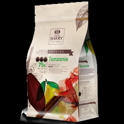 Kakao Barry Origin Schokolade TANZANIE dunkel 75% 1kg