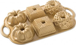 NW Premium gold mini bundt cakes mit 6 Formen 3,5 cup gold
