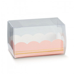 Schachtel für Makronen 80x50mm rosa 10Stück