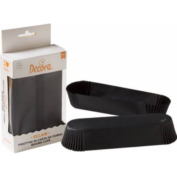 Pappbecher für Eclair 135x33x28mm schwarz 60Stk