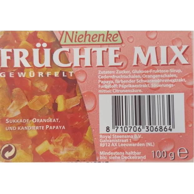 Kandierte Früchte 100g