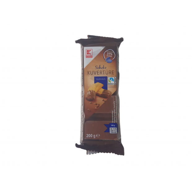 Vollmilchkuvertüre 39% 200g kuventura
