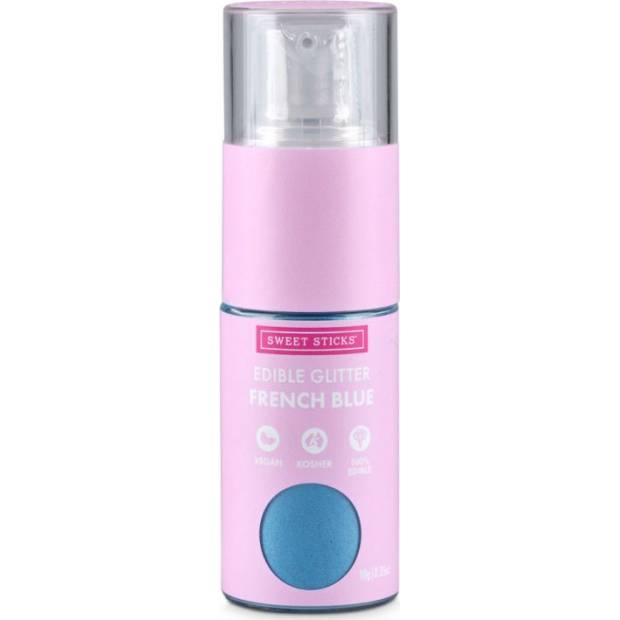 Glitter im Zerstäuber 10g Französisch blau