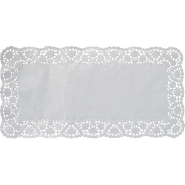Dekorative Spitze quadratisch weiß 30 x 18 cm 100 Stück