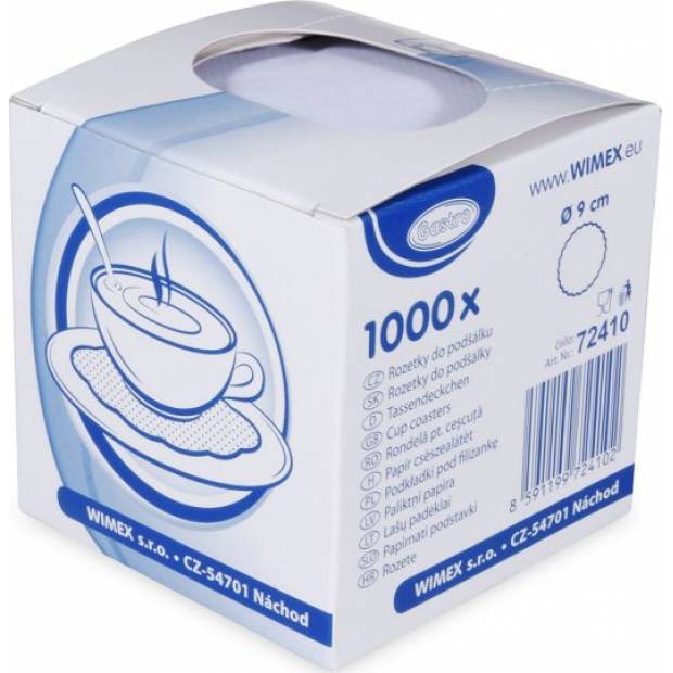 Rosette für Untertasse weiß 9cm 1000 Stück