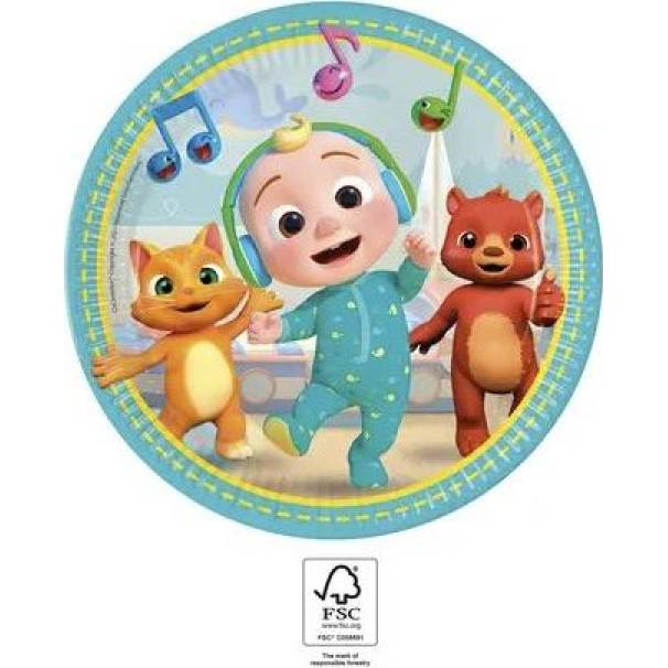 Cocomelon Pappteller 23cm, 8St.