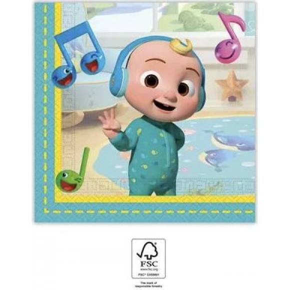 Papierservietten cocomelon 33x33cm, 20St.