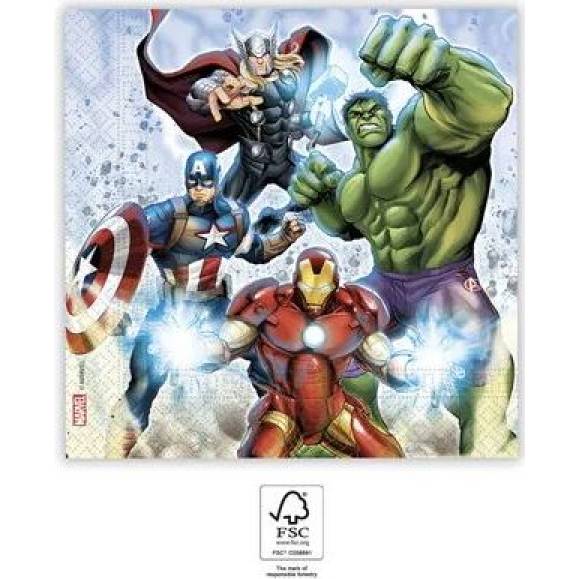 Papierservietten Avengers 33x33cm, 20St.