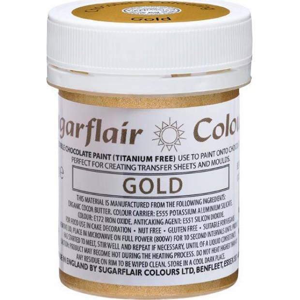 Gele Farbe Gold ideal für Schokoladenoberflächen, 35g