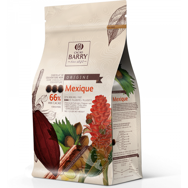 Kakao Barry Origin Schokolade MEXIQUE dunkel 66% 1kg