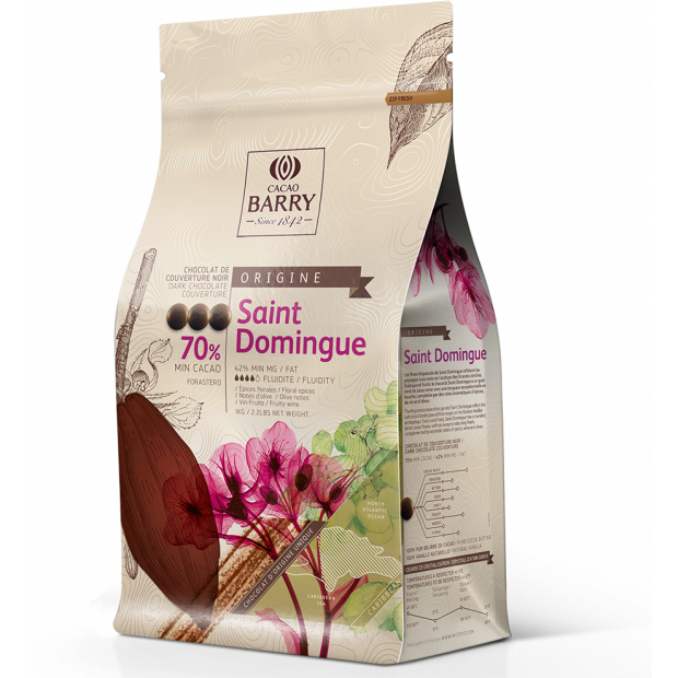 Kakao Barry Origin Schokolade SAINT DOMINGUE dunkel 75% 1kg