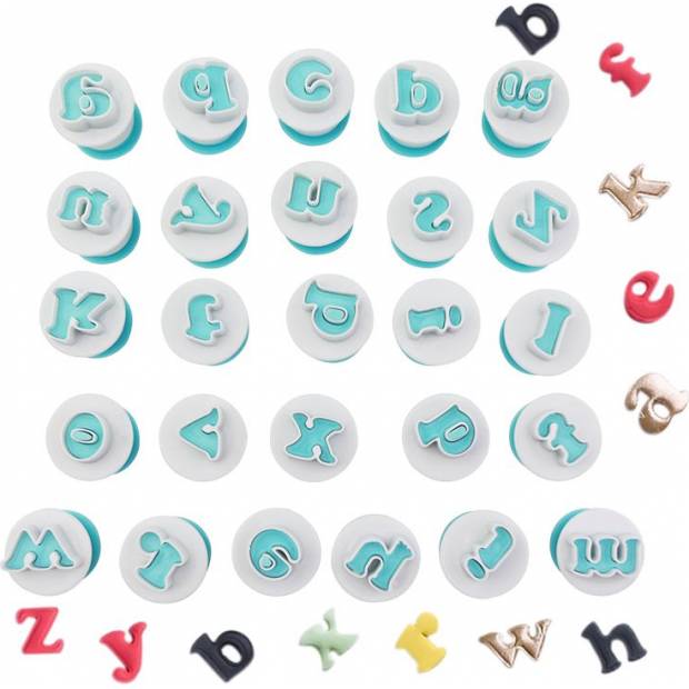 Ausstecher mit Kolben Alphabet Kleinbuchstaben
