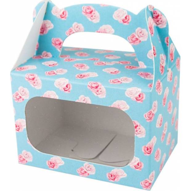 Schachtel für Makronen Rosen 80 × 57 × 57 mm 8Stück