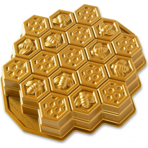 NW Wabenform 10 Becher gold