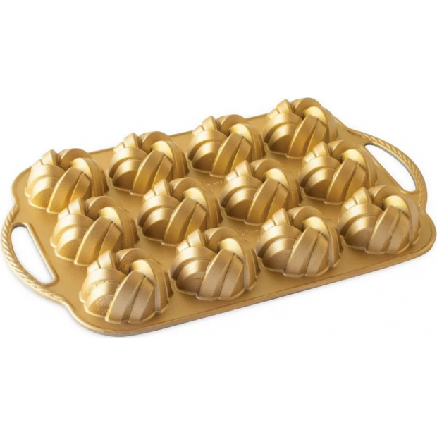 NW minidoll 75 Jahre verflochtene Platte mit 12 Formen Gold