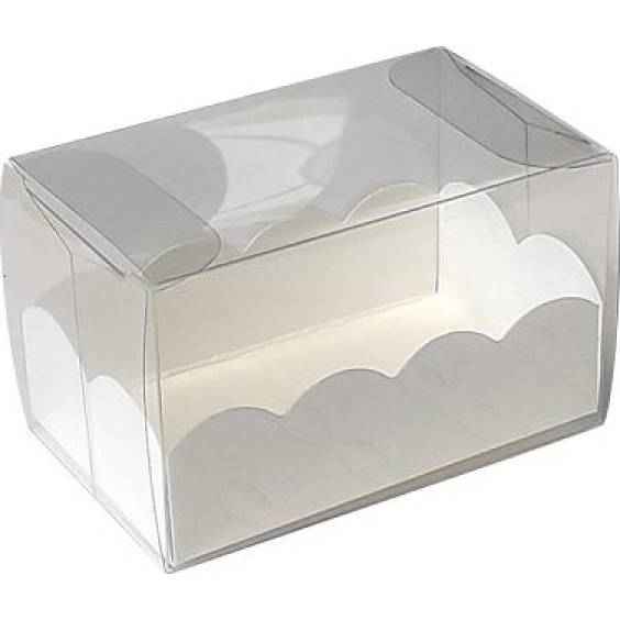 Schachtel für Makronen 8x5cm 1Stück weiß