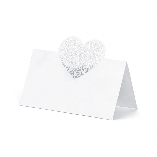 Gebäude Schreibtisch Namensschilder 10pcs 9 x 6,5cm weiß Herz