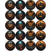 Essbares Papier zum Ausschneiden für Muffins Halloween-Kürbis-Mix 5cm