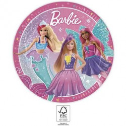 Pappteller barbie 23cm, 8St.