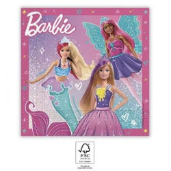 Papierservietten Barbie 33x33cm, 20St.