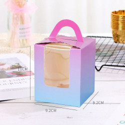 Cupcake Box 100 Stück Regenbogen Einhorn