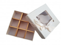 Schachtel für Pralinen 12x12x4cm 5Stück