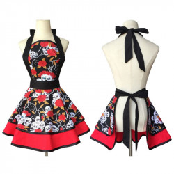 Küchenschürze mit Blumen