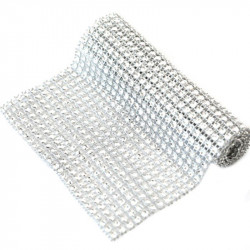 Diamantband silber 90 x 12cm