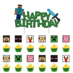 Kuchen und Muffin Topper 13pcs Minecraft