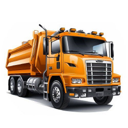 Essbarer Papier-LKW orange 19,5cm