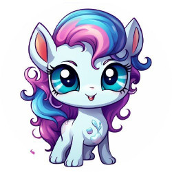 Essbares Papier kleines Pony 19,5cm