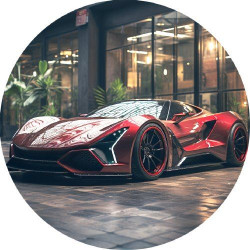 Essbares Papier Super Auto rot 19,5cm