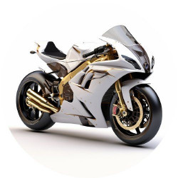 Essbares Papier Rennrad weiß 19,5cm