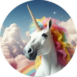 Essbares Papier einfarbig und Regenbogen 19,5cm