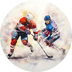 Essbares Papier Hockeyspieler Spiel 19,5cm