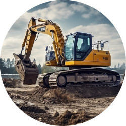 Essbarer Papierbagger 19,5cm