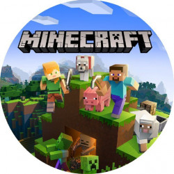 Essbares Papier Minecraft 19,5 cm