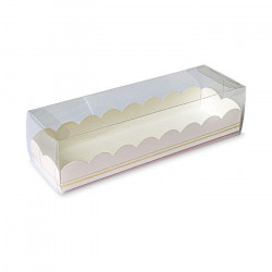 Schachtel für Makronen 190x50mm rosa 10Stück