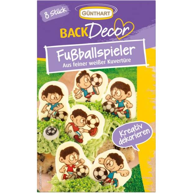 Schokoladendekoration Fußball, 8 Stück
