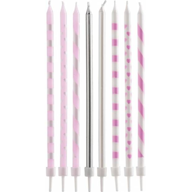 Lange rosa Kerzen,