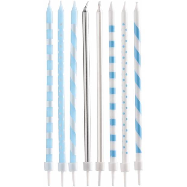 Kerzen lang blau